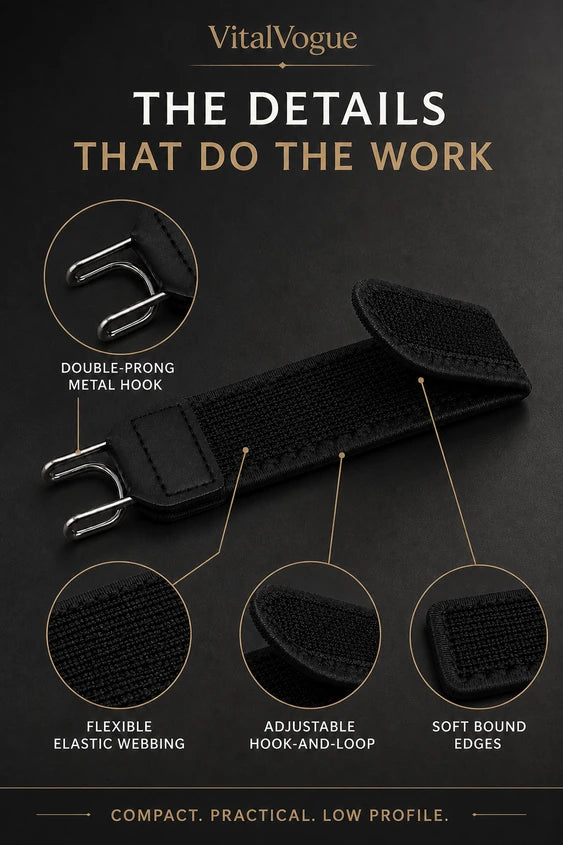 VitalVogue No-Buckle Stretch Belt: Slim, Secure & Comfortable for Men and Women