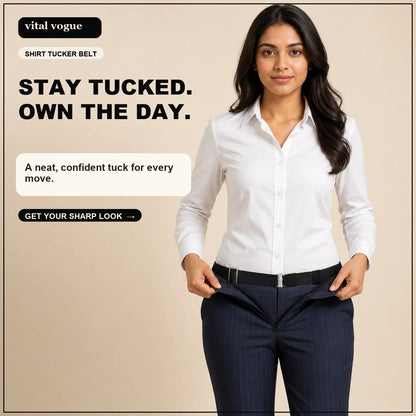 VitalVogue Stay-Tucked Shirt Belt for Men and Women