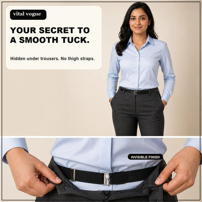 VitalVogue Stay-Tucked Shirt Belt for Men and Women