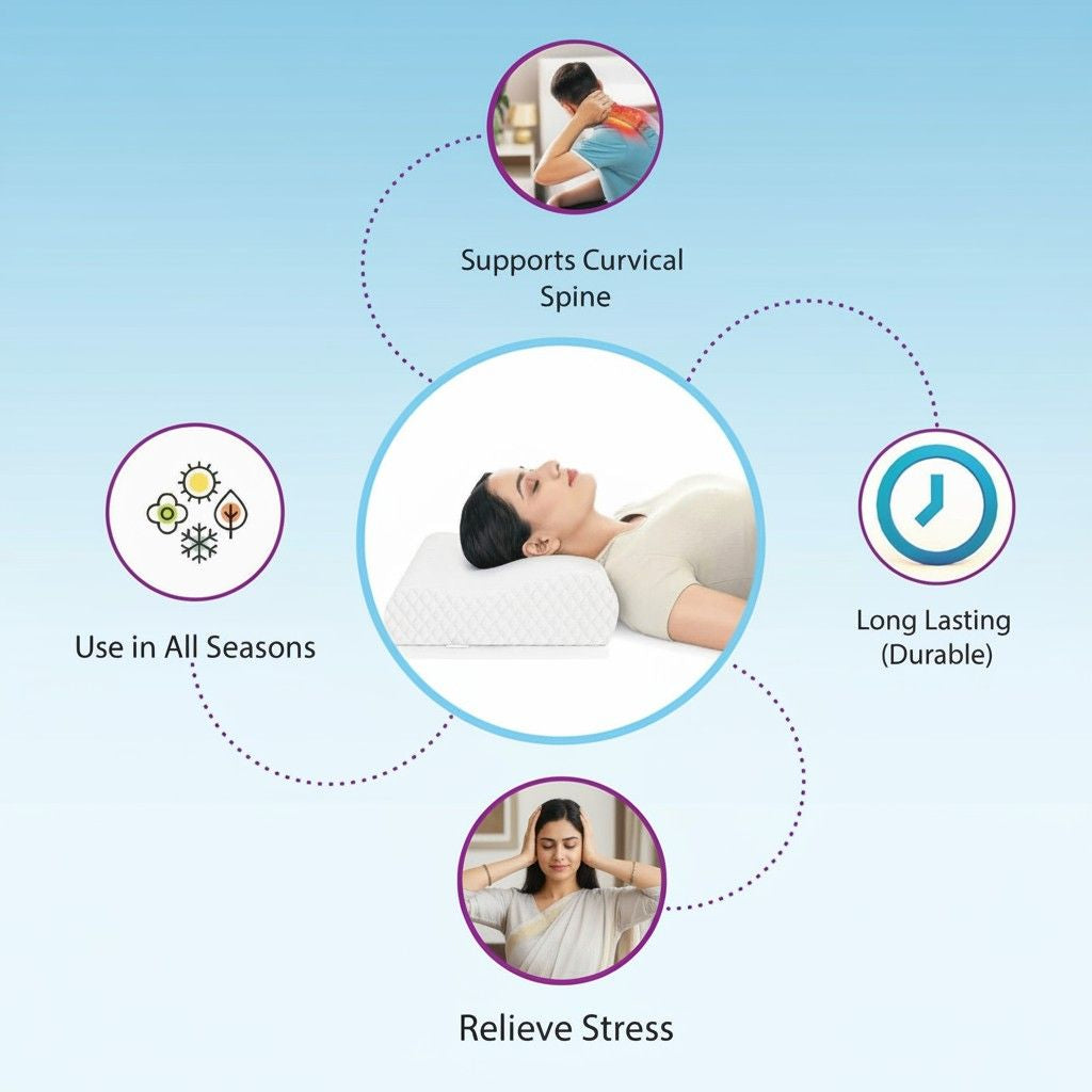 VitalVogue Memory Foam Pillow Pain Relief Pro