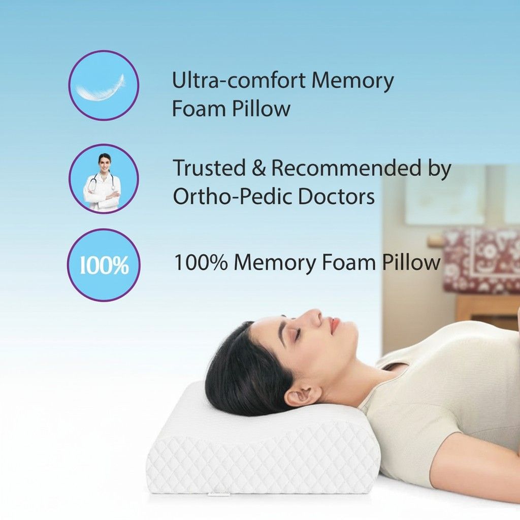 VitalVogue Memory Foam Pillow Pain Relief Pro