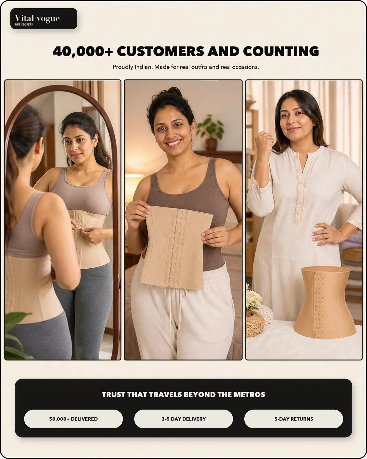 VitalVogue Instant-Slim Tummy Tucker Belt