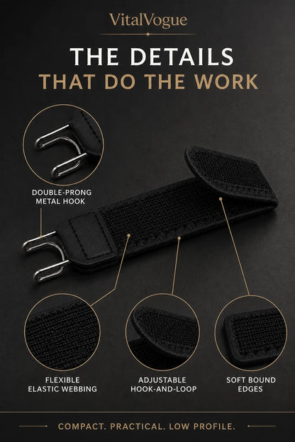 VitalVogue No-Buckle Stretch Belt: Slim, Secure & Comfortable for Men and Women
