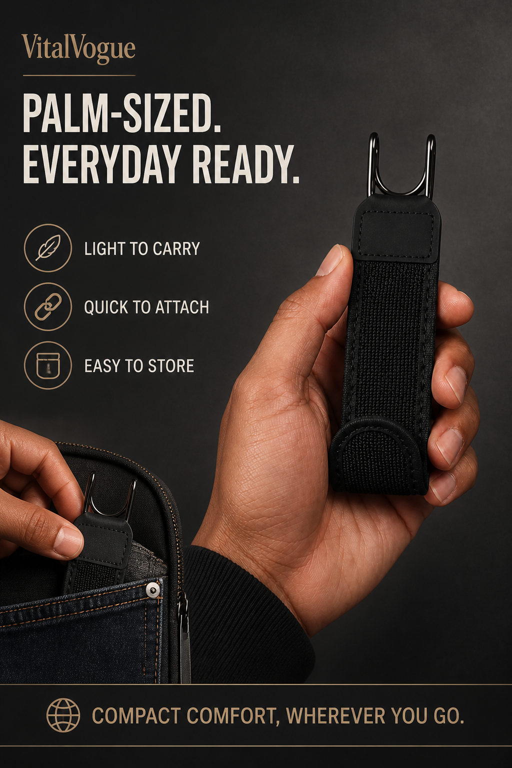 VitalVogue No-Buckle Stretch Belt: Slim, Secure & Comfortable for Men and Women